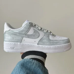 Custom Nike Air Force 1 Starry Gray Spray Painted Shoes (3)