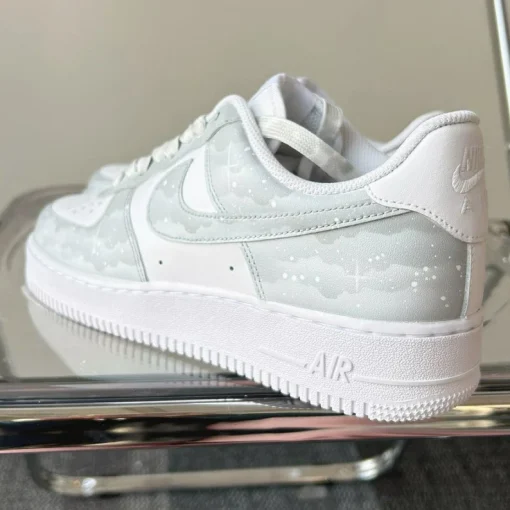 Custom Nike Air Force 1 Starry Gray Spray Painted Shoes (4)