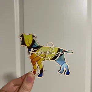 Custom Pitbull Suncatcher Anniversary Gift for Dog Lovers-3