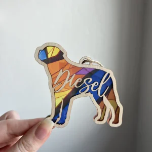 Custom Rottweiler Dog Suncatcher - Anniversary Gifts, Gifts for Dog Lovers