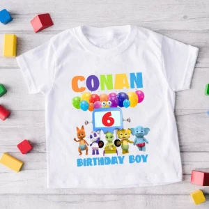 Custom Word Party Birthday Shirt - Name and Age