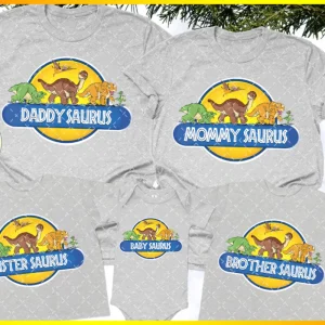 Customize The Land Before Time Dinosaur family shirt 3
