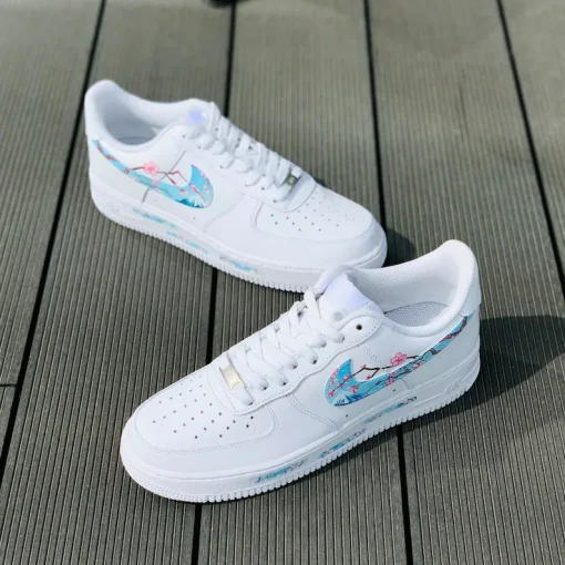 Customize The Nike Air Force 1 Handmade Sakura Painting Shoes (3)