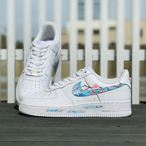 Customize The Nike Air Force 1 Handmade Sakura Painting Shoes (4)