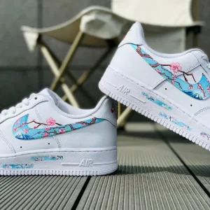 Customize The Nike Air Force 1 Handmade Sakura Painting Shoes (5)