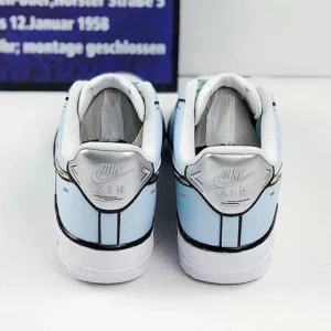 Customize the Hand painting and bule spray painting cartoon Graffiti Nike Air Force One Shoes (1)