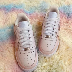 Customize the Nike Air Force 1 Handmade Cherry Blossom Pink Gradient Color Spray Painting Shoes (1)