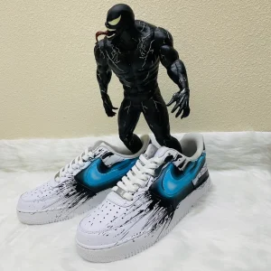 Customize the Nike Air Force 1 Handmade Spray Painting venom Shoes (2)