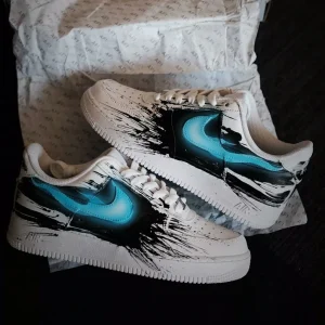 Customize the Nike Air Force 1 Handmade Spray Painting venom Shoes (3)