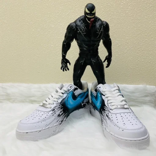 Customize the Nike Air Force 1 Handmade Spray Painting venom Shoes (4)