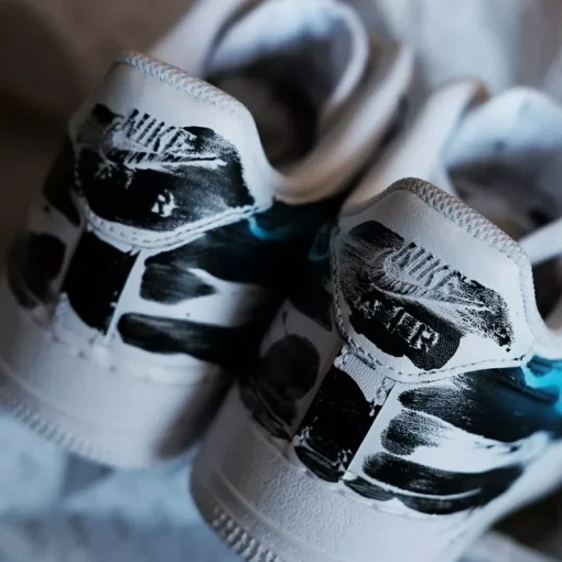 Customize the Nike Air Force 1 Handmade Spray Painting venom Shoes (6)