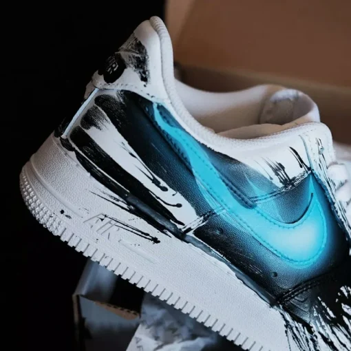 Customize the Nike Air Force 1 Handmade Spray Painting venom Shoes (7)