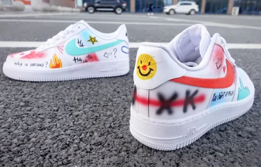 Customize the Nike Air Force 1 handmade clown creative painting shoes (4)