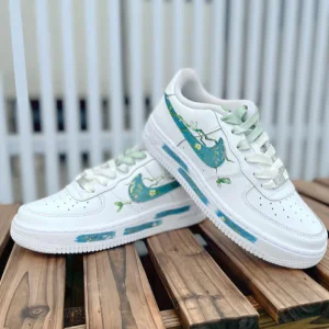 Customize the Nike Air Force 1 shoes Handmade Painting blooming apricot blossoms of Van Gogh (3)