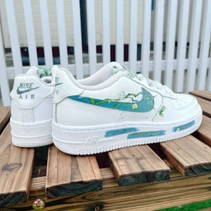 Customize the Nike Air Force 1 shoes Handmade Painting blooming apricot blossoms of Van Gogh (6)