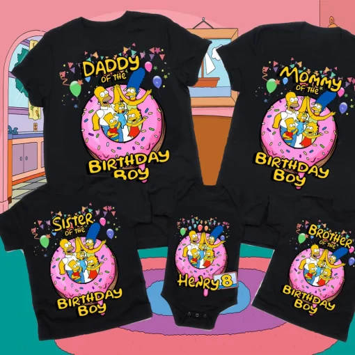 Customized The Simpsons Birthday Shirts 2