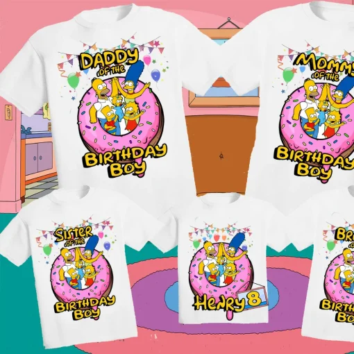 Customized The Simpsons Birthday Shirts 3