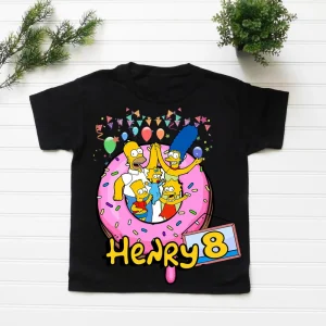 Customized The Simpsons Birthday Shirts