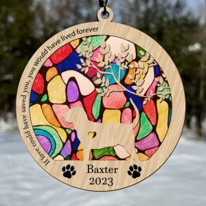 Dog Memorial Suncatcher A Beautiful and Meaningful Way to Celebrate Your Pet's Life