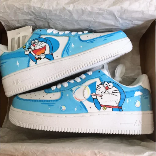 Doraemon Custom Air Force 1s - Limited Edition Anime Shoes (1)