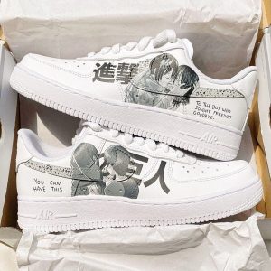 Elevate Your Sneaker Game with Custom Anime Sneakers White Nike Air Force 1