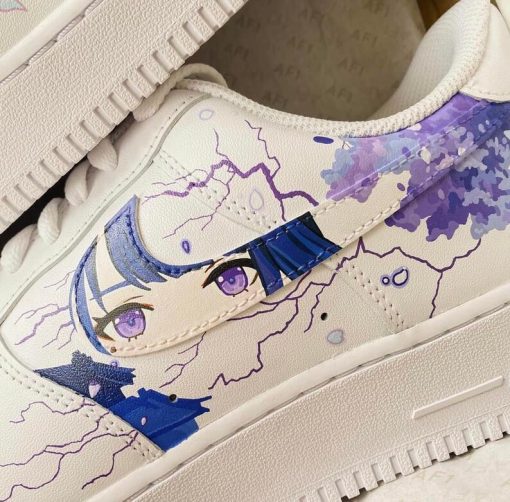 Genshin Impact Raiden Shogun X Ayaka Custom Air Force 1 Shoes (1)