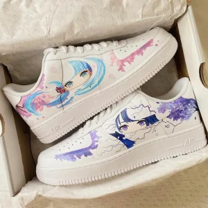 Genshin Impact Raiden Shogun X Ayaka Custom Air Force 1 Shoes (2)