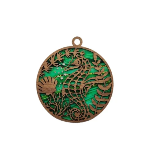 Green Seahorse Suncatcher A Beautiful Anniversary Gift for Your Mom-1
