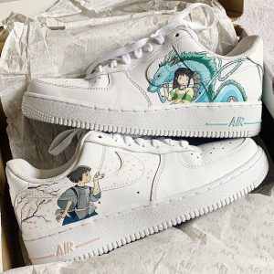 Haku and Chihiro Air Force 1 Custom Anime Shoes by Mincustoms