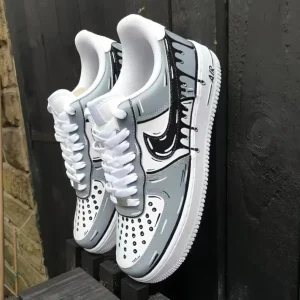 Handmade Gray Painted Custom Air Force 1 Shoes (1)