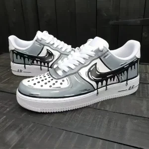 Handmade Gray Painted Custom Air Force 1 Shoes (2)