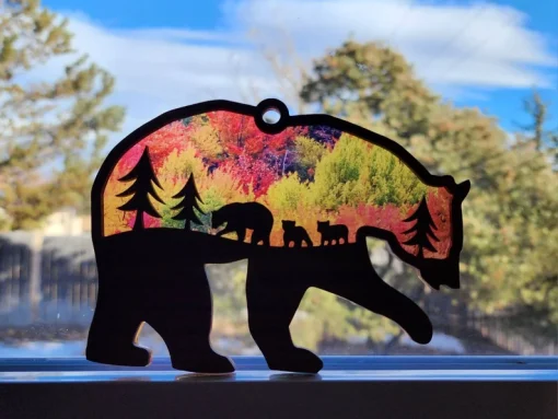 Handmade Mama Bear Sun Catcher A Unique Gift for Mother's Day