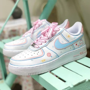 Handmade Pink Bunny Custom Nike Air Force 1 Shoes (1)