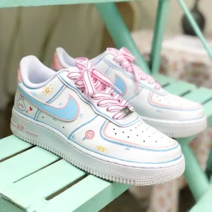 Handmade Pink Bunny Custom Nike Air Force 1 Shoes (2)