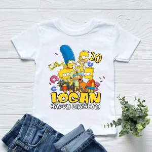 Homer, Marge, and the Kids Simpson Family Birthday Tee 2