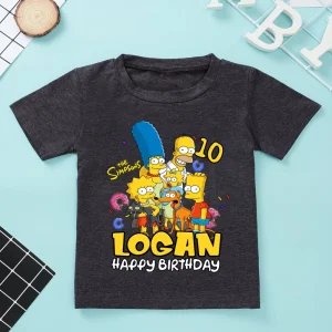 Homer, Marge, and the Kids Simpson Family Birthday Tee
