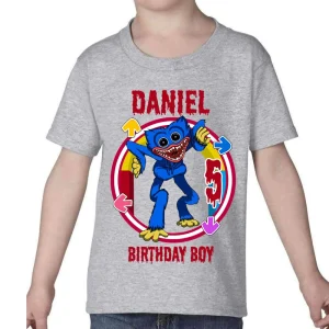 Huggy Wuggy Birthday Shirt - Personalized with Your Name and Age
