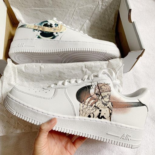 Jujutsu Kaisen Air Force 1 Custom Shoes with Reflective Details-3