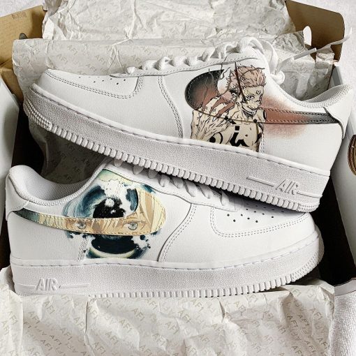 Jujutsu Kaisen Air Force 1 Custom Shoes with Reflective Details