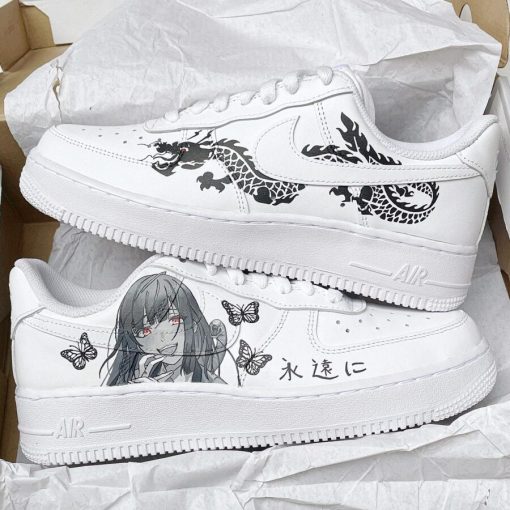 Kakegurui Yumeko Jabami Anime Inspired Air Force 1 Custom Shoes