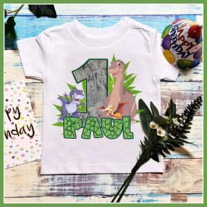 Land Before Time Dinosaur Shirt with custom Name and Age