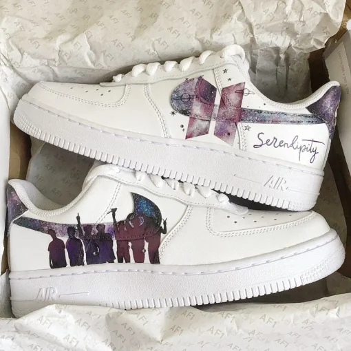 Limited Edition BTS Galaxy Air Force 1 Custom Shoes (2)