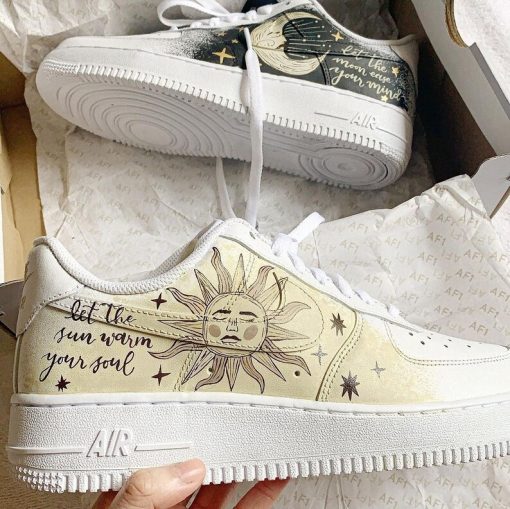 Limited Edition Celestial Sun and Moon Custom Anime Air Force 1 Shoes (3)