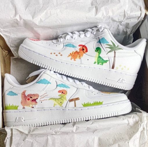 Limited Edition Cute Dino Air Force 1 Custom Anime Shoes (5)