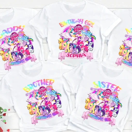 My Little Pony Birthday Girl Shirt - Custom Name 3