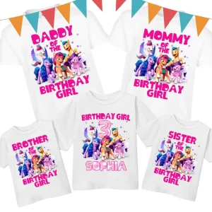 My Little Pony Family Birthday Party Shirt Designs With Custom Name 2