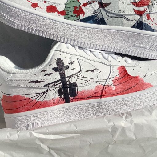 Naruto Anime Inspired Kakashi and Sasuke Air Force 1 Custom Shoes-1