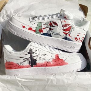 Naruto Anime Inspired Kakashi and Sasuke Air Force 1 Custom Shoes