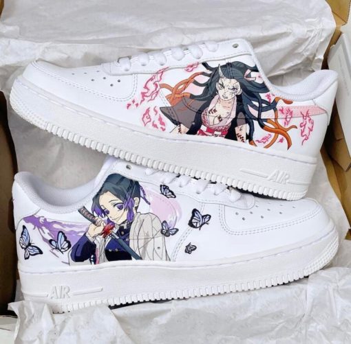 Nezuko and Shinobu Air Force 1 Custom Anime Shoes