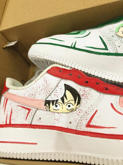 One Piece Luffy x Zoro Air Force 1 Custom Anime Shoes-1